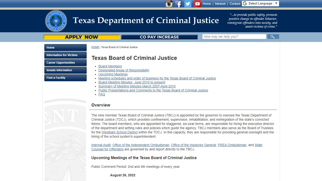 Texas Board of Criminal Justice